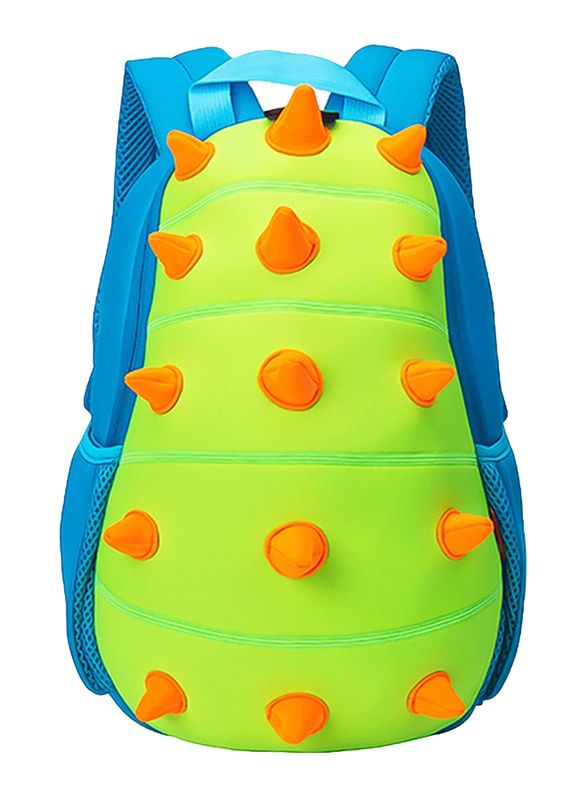 Nohoo Jungle Backpack Bag for Boys, Spiky Dinosaur, Green/Blue