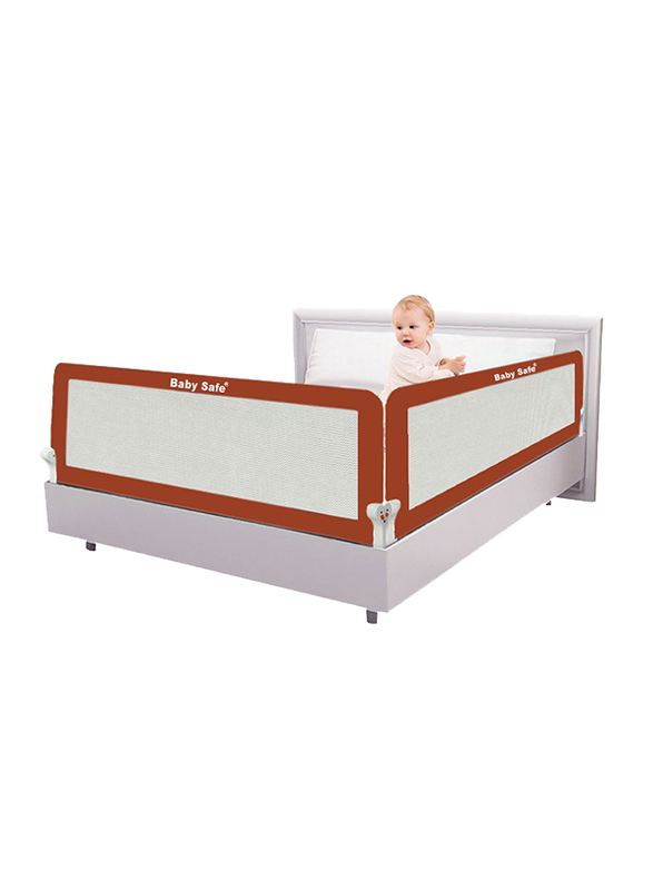 Baby Safe Safety Bed Rail, XL, 120x42 cm, Brown