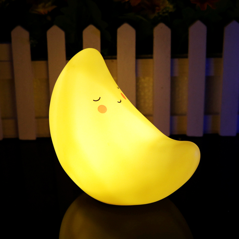 Eazy Kids Moon Shape Lamp Light, Yellow