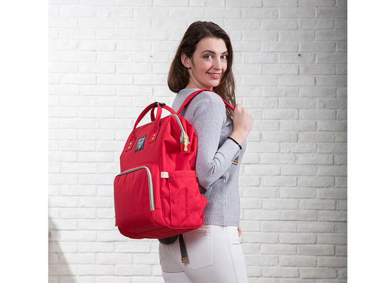 Sunveno Diaper Backpack Bag, Real Red