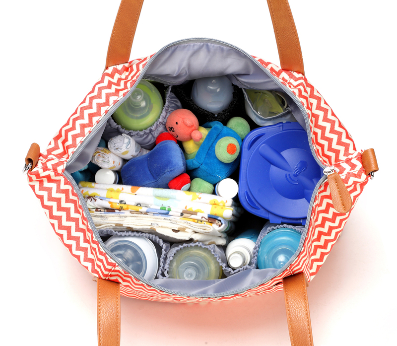 Little Story Avril Tote Diaper Bag, Tanned Orange