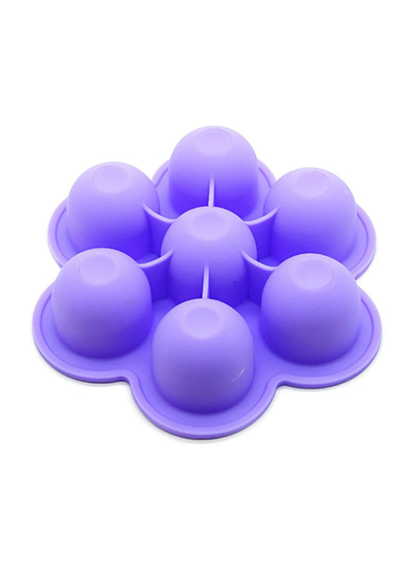 Eazy Kids Baby Food Silicone 7 Compartments Freezer Tray, Purple
