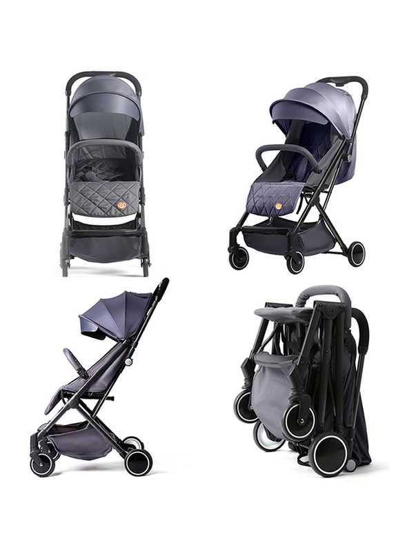 Teknum Travel Lite Stroller, SLD with Sunveno 2-in-1 Diaper Pink Bags and Sunveno Rotating Stroller Hook, Dark Grey