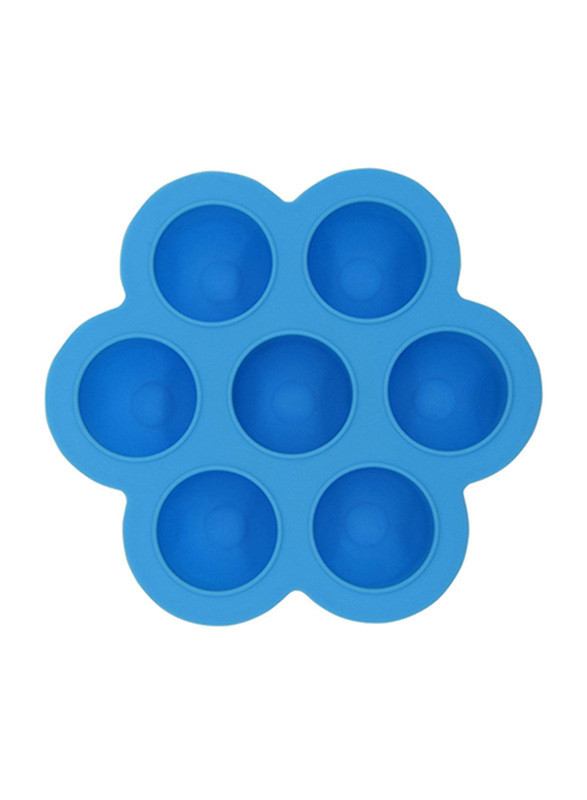 Eazy Kids Baby Food Silicone 7 Compartments Freezer Tray, Blue