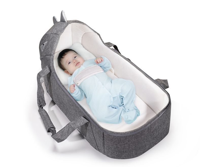 Sunveno Foldable Travel Baby Carry Cot, Grey