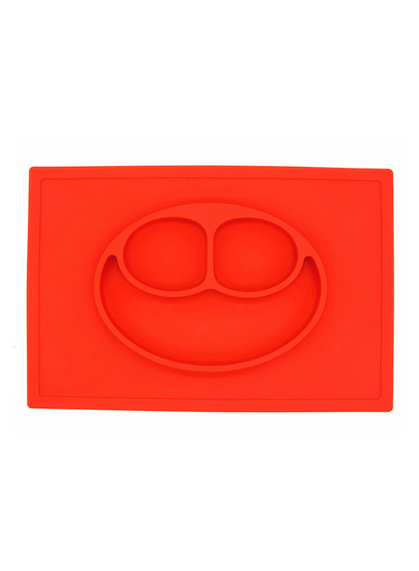 

Eazy Kids Silicone Square Plate, Red