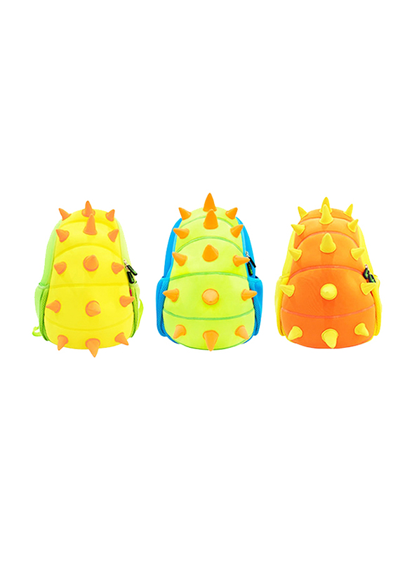Nohoo Jungle Backpack Bag for Boys, Spiky Dinosaur, Yellow/Green