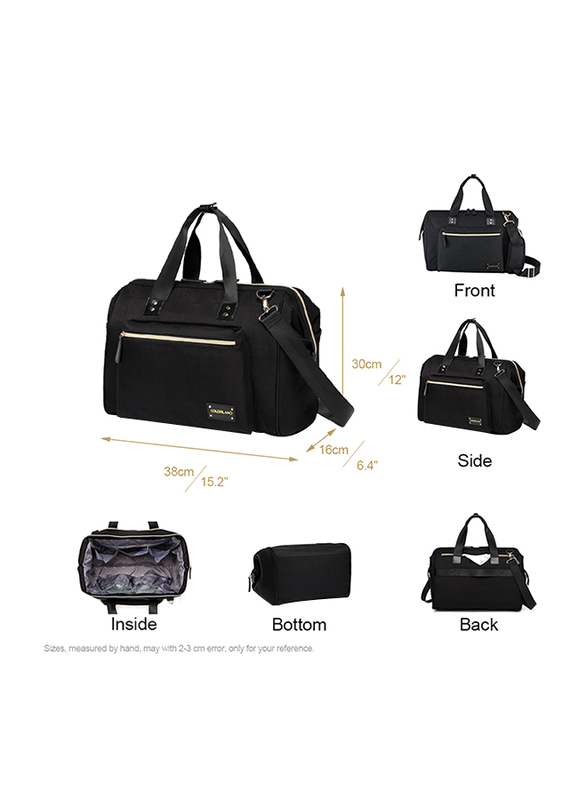 Little Story Zera Mom Dad Diaper Bag, Black