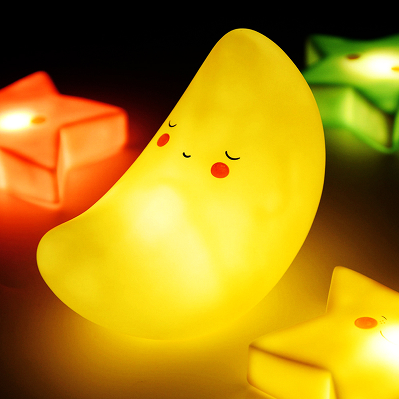Eazy Kids Moon Shape Lamp Light, Yellow