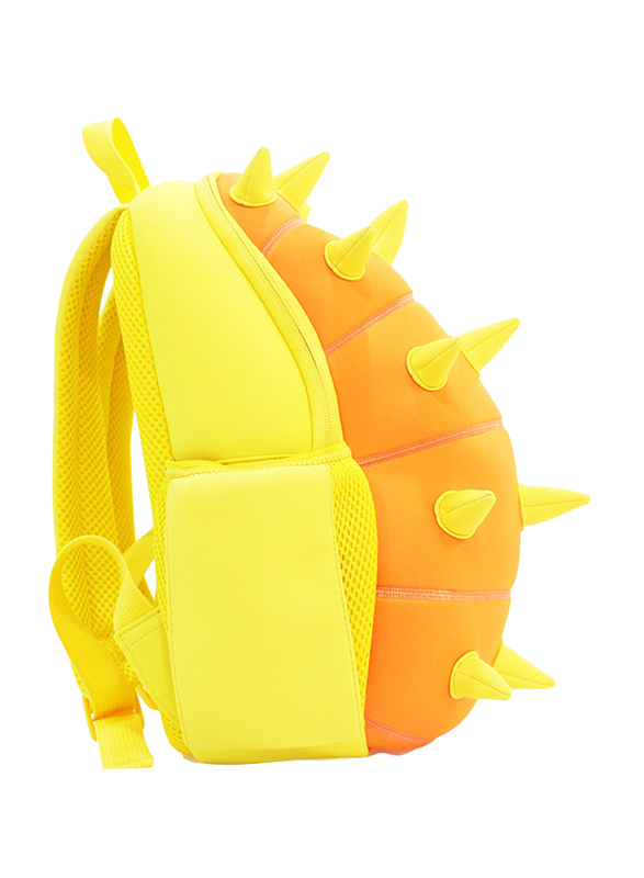 Nohoo Jungle Backpack Bag for Boys, Spiky Dinosaur, Orange/Yellow