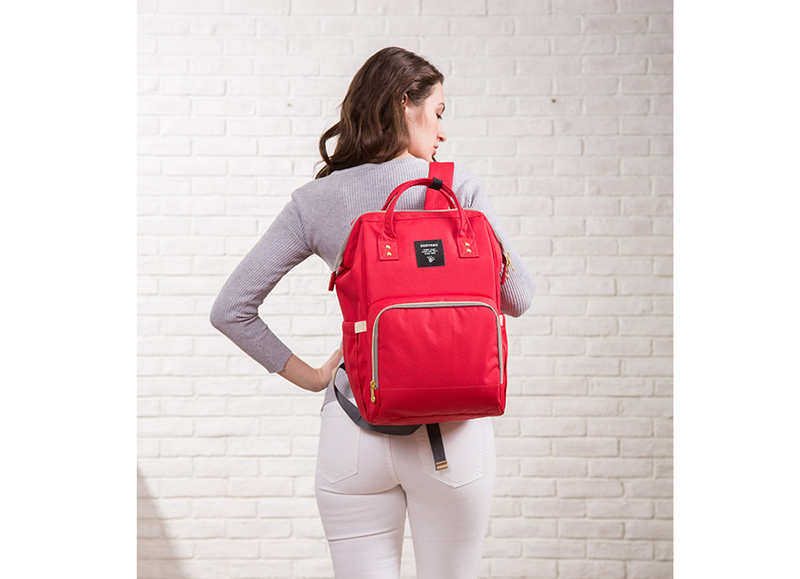 Sunveno Diaper Backpack Bag, Real Red