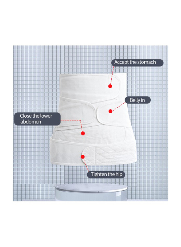 Sunveno Breathable Postpartum Abdominal Belt, White, Medium