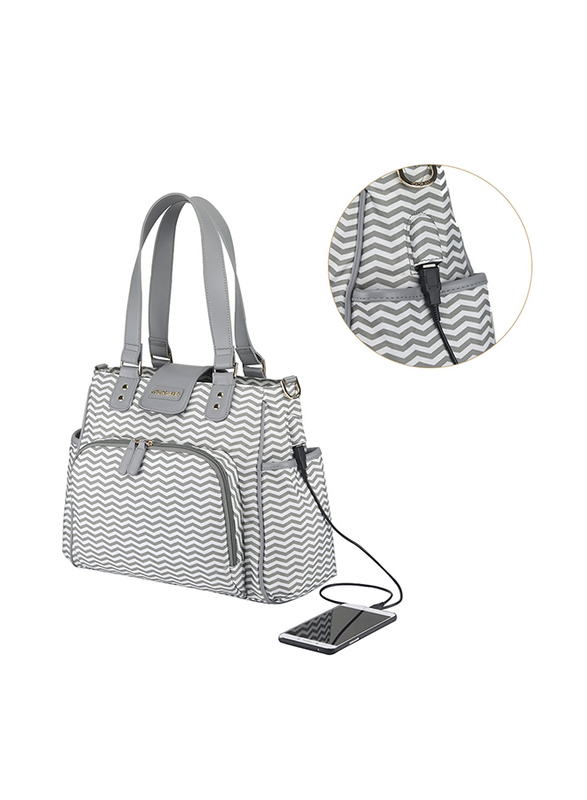 Little Story Jane Diaper Bag, Grey