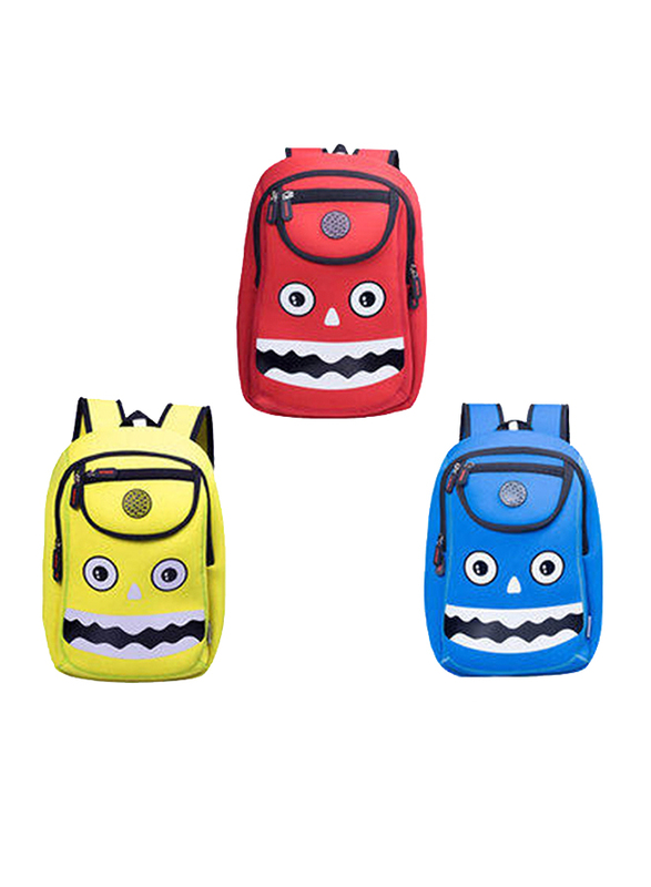 Nohoo WoW School Bag for Kids, Monster, Yellow