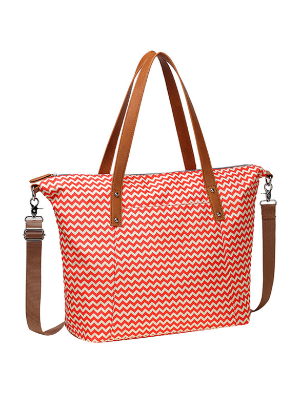 Little Story Avril Tote Diaper Bag, Tanned Orange