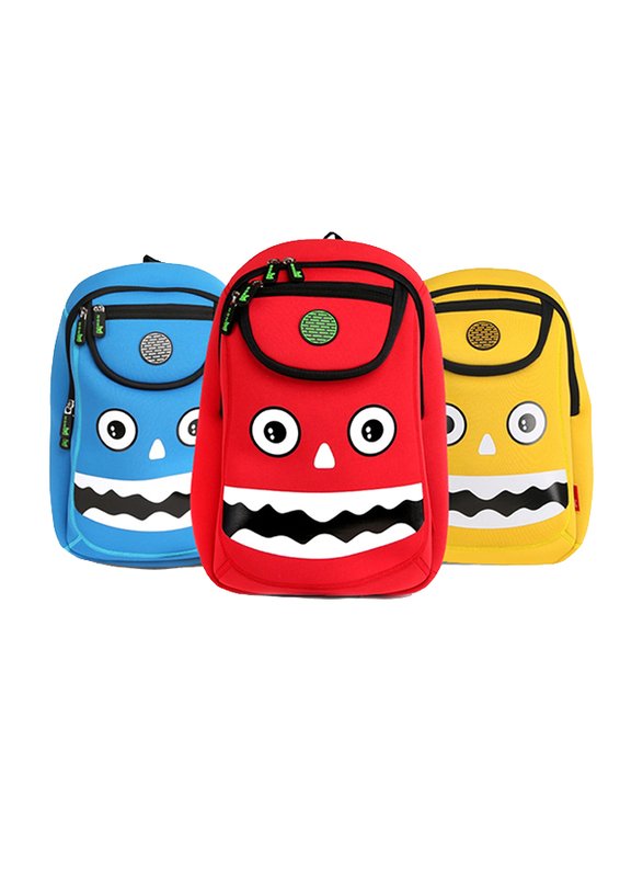 Nohoo WoW School Bag for Kids, Monster, Yellow