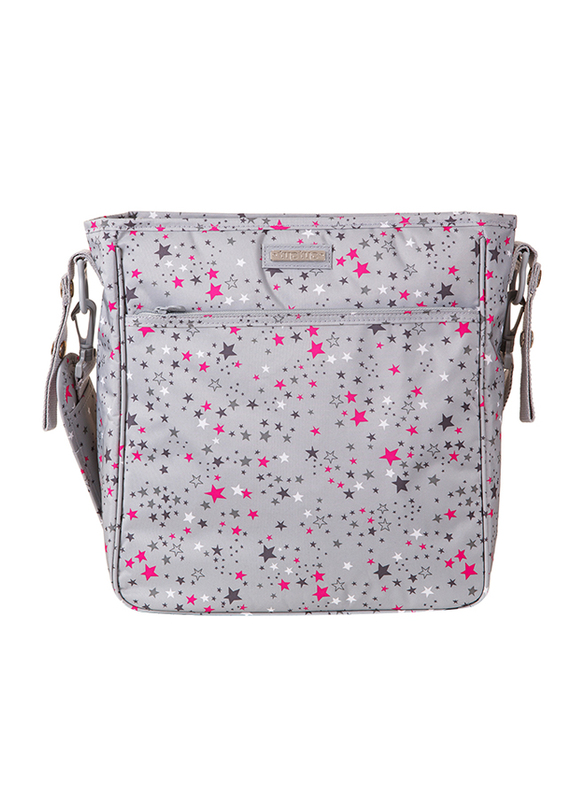 

Little Story Pink Star Diaper Bag, Grey