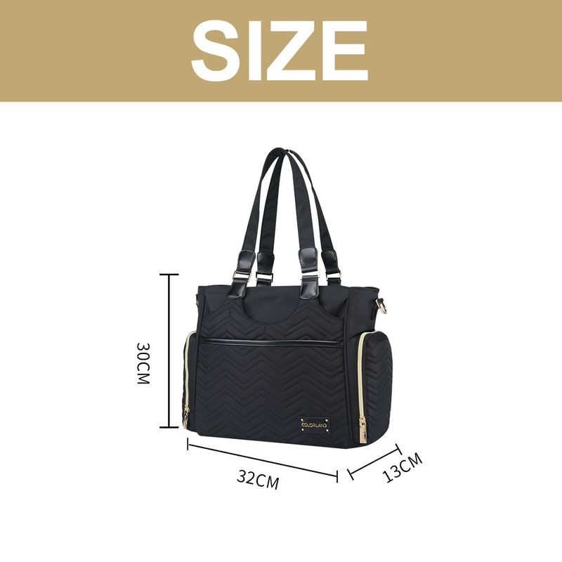 Little Story Matilda Diaper Bag, Black