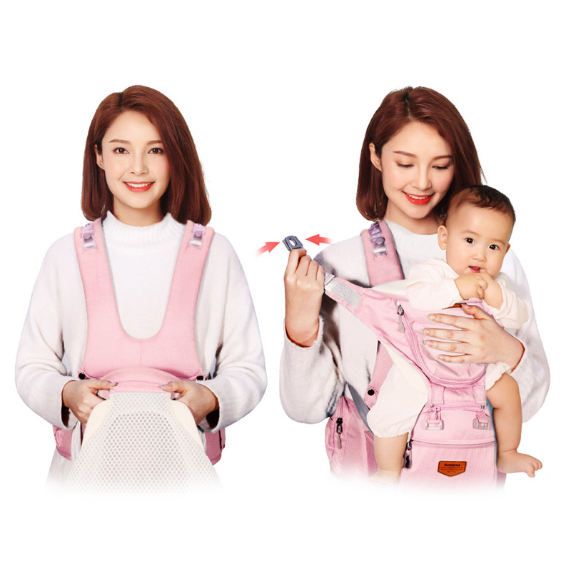 Sunveno Kangaroo Style Ergonomic Baby Carrier, Pink