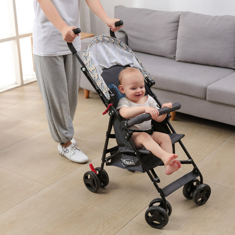 Little Story Playard with Stroller and Diaper Bag Set, Grey