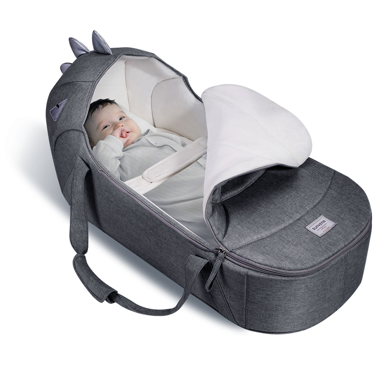 Sunveno Foldable Travel Baby Carry Cot, Grey