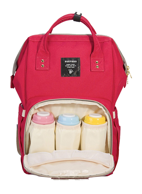 Sunveno Diaper Backpack Bag, Real Red