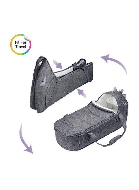 Sunveno Foldable Travel Baby Carry Cot, Grey
