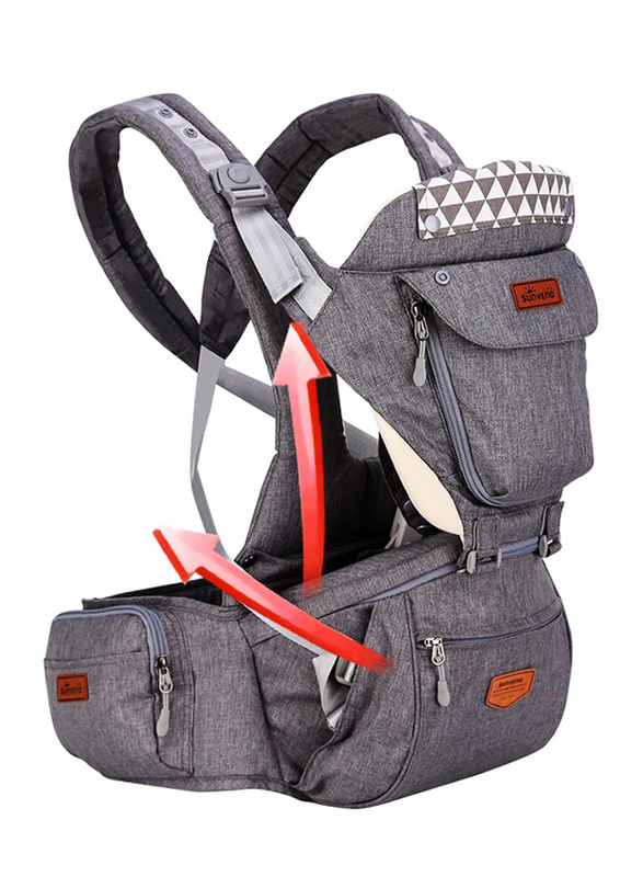 Sunveno Kangaroo Style Ergonomic Baby Carrier, Grey