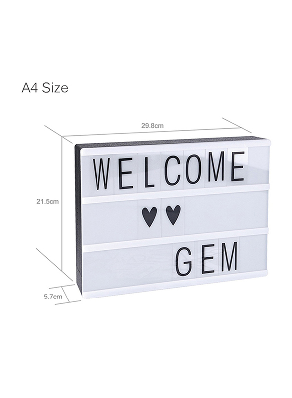 Eazy Kids Letter Light Box, A4, White