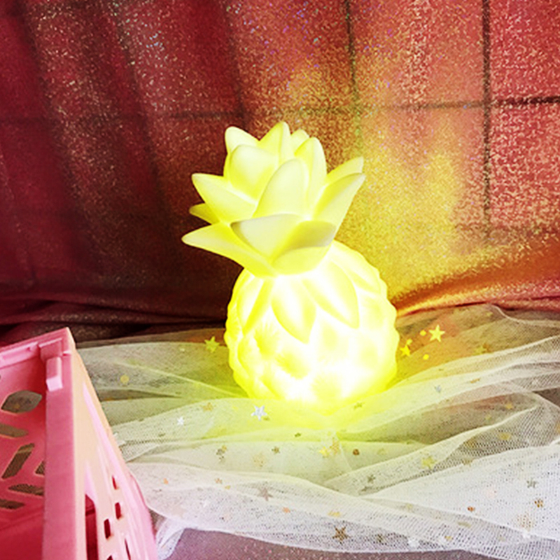 Eazy Kids Pineapple Shape Lamp Light, Yellow