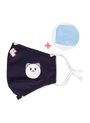 Nohoo Panda Kids Reusable Face Mask, Blue, One Size