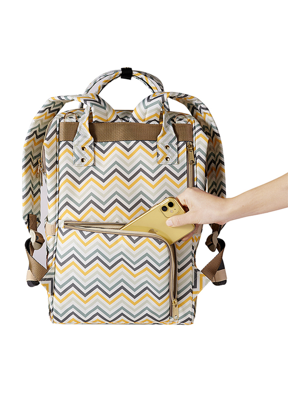 Teknum Stroller with Diaper Bag Set, Yellow Wave