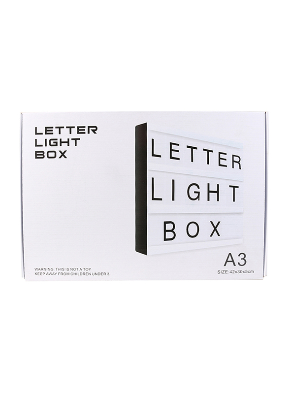 Eazy Kids Letter Light Box, A3, White