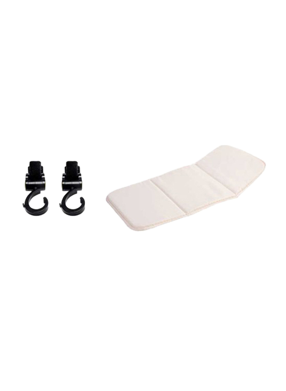 Sunveno Rotating Stroller Hook and Diaper Changing Pad, Black/White