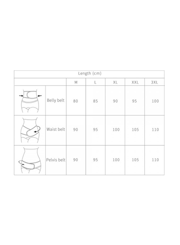 Sunveno 3-in-1 Adjustable Maternity Belt, Nude, XXL