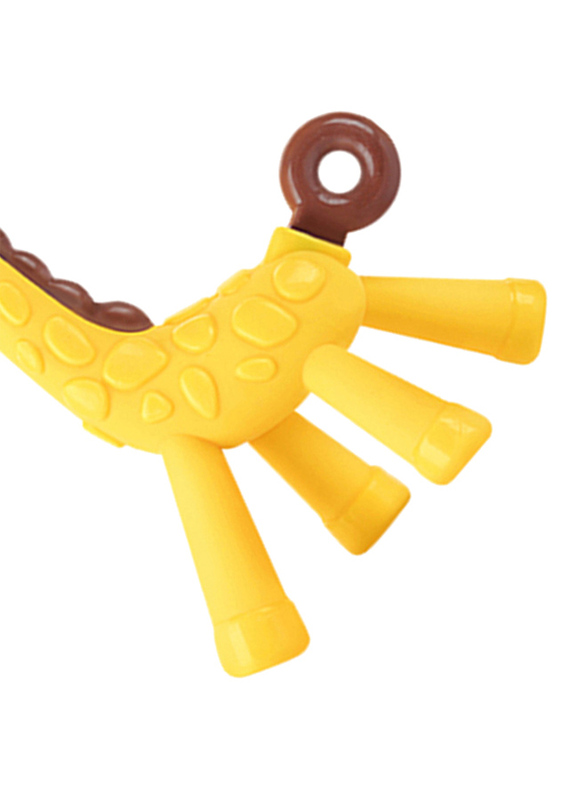 Eazy Kids Giraffe Silicone Teether, Yellow