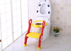 Eazy Kids Step Stool Foldable Potty Trainer Seat for Kids and Babies, Yellow