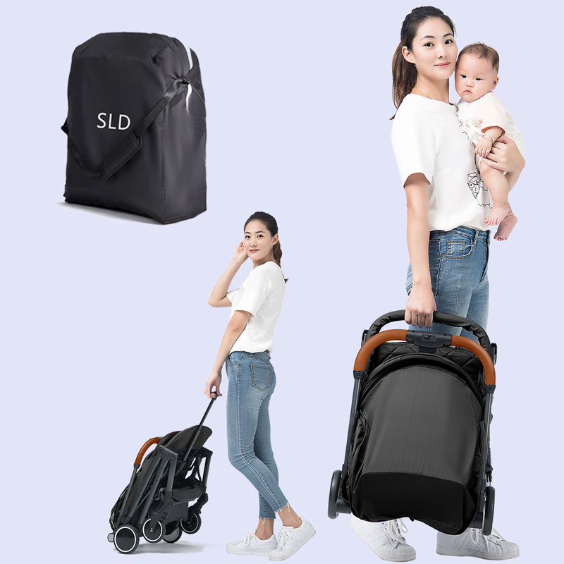 Teknum Travel Lite Baby Stroller, with Sunveno Unicorn Diaper Bag and Clutch Combo, Black