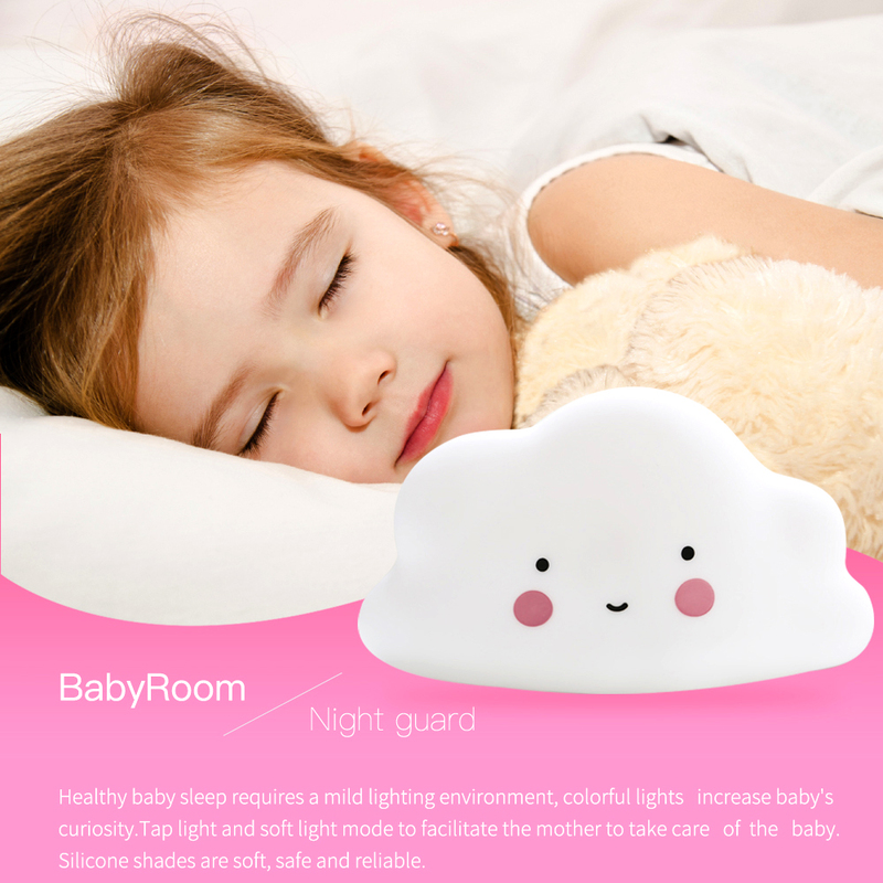 Eazy Kids Cloud Shape Lamp Light, White