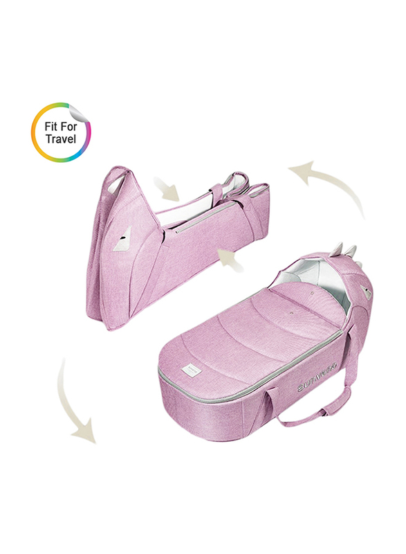 Sunveno Foldable Travel Baby Carry Cot, Pink