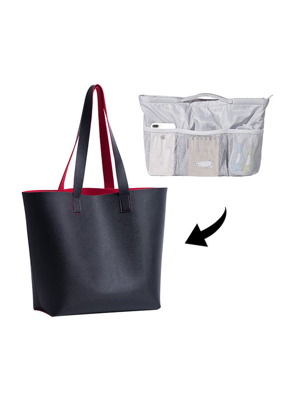 Alameda Tote Bag with Organizer Insert, Black