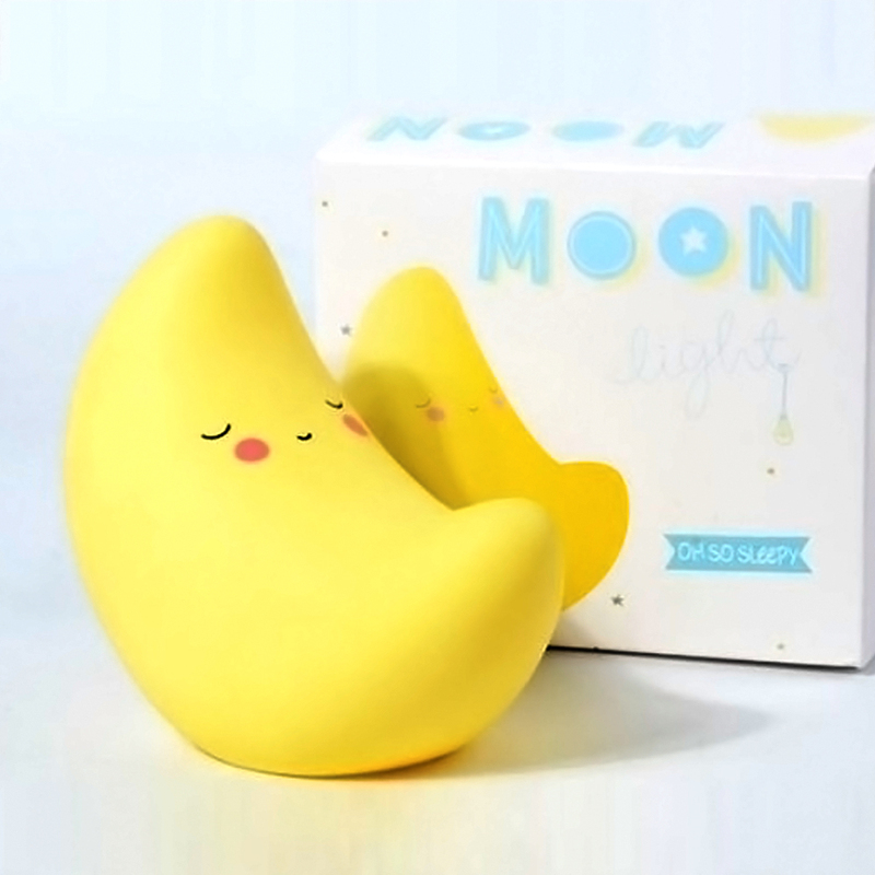 Eazy Kids Moon Shape Lamp Light, Yellow