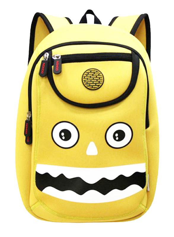 Nohoo WoW School Bag for Kids, Monster, Yellow