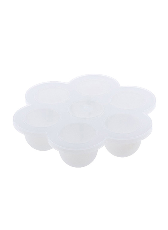Eazy Kids Baby Food Silicone 7 Compartments Freezer Tray, White