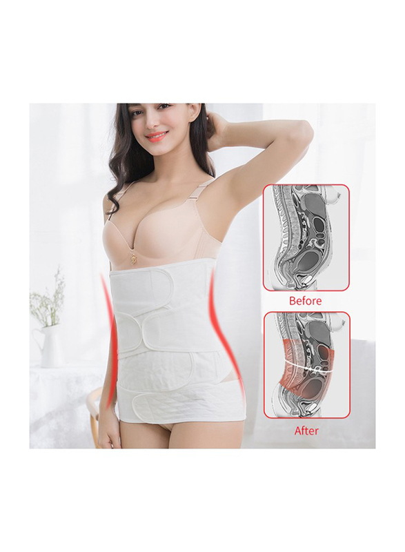Sunveno Breathable Postpartum Abdominal Belt, White, X-Large