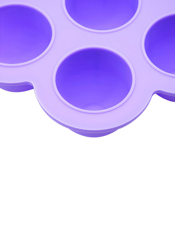 Eazy Kids Baby Food Silicone 7 Compartments Freezer Tray, Purple