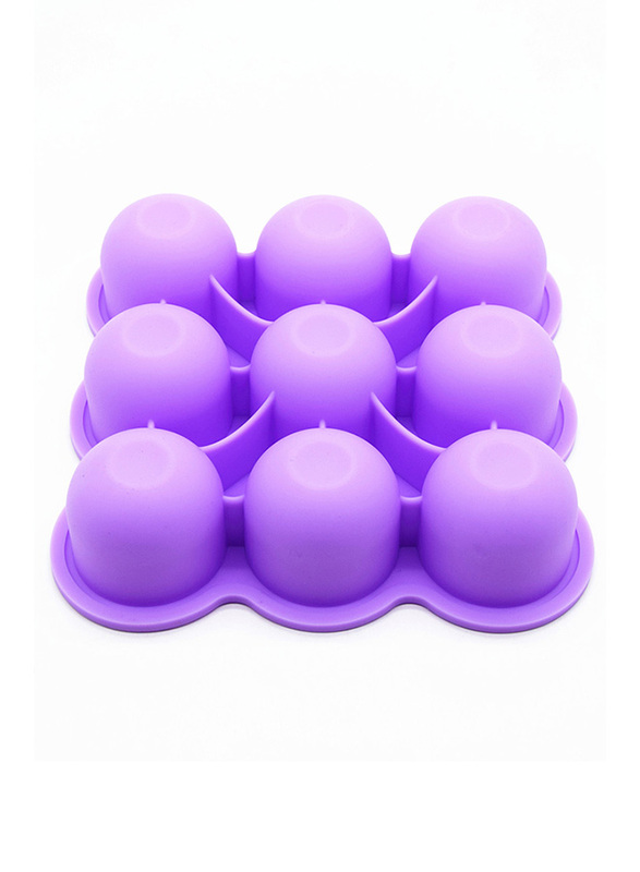 Eazy Kids Baby Food Silicone 9 Compartments Freezer Tray, Purple