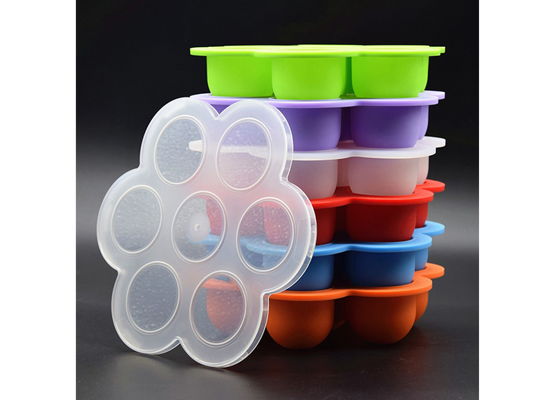Eazy Kids Baby Food Silicone 7 Compartments Freezer Tray, White