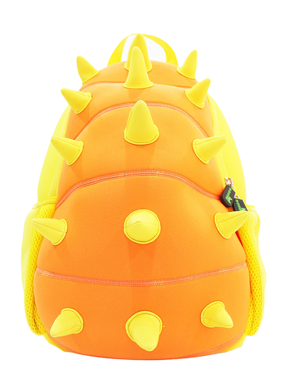 Nohoo Jungle Backpack Bag for Boys, Spiky Dinosaur, Orange/Yellow