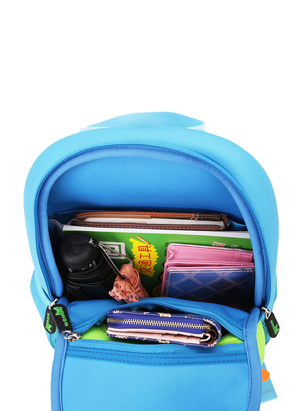 Nohoo Jungle Backpack Bag for Boys, Spiky Dinosaur, Green/Blue
